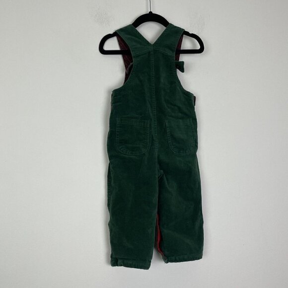 Kitestrings By Hartstrings Green Christmas Holiday Train Overalls Size 12 Months - Picture 6 of 7